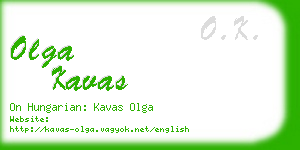 olga kavas business card